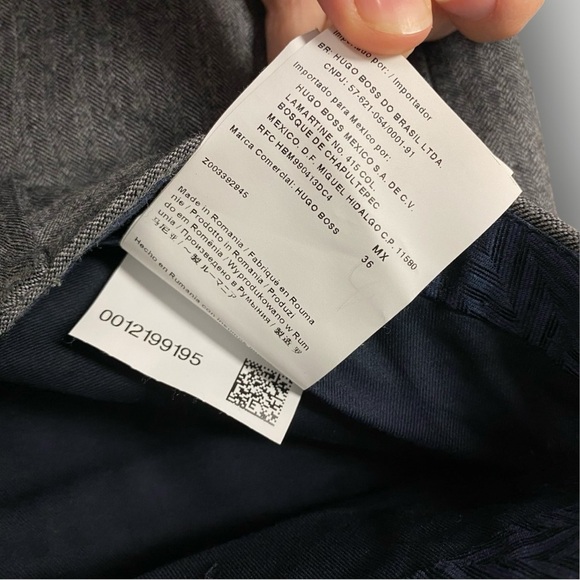 NWT BOSS Hugo Boss Wool Trousers Sz 36R - Picture 9 of 12